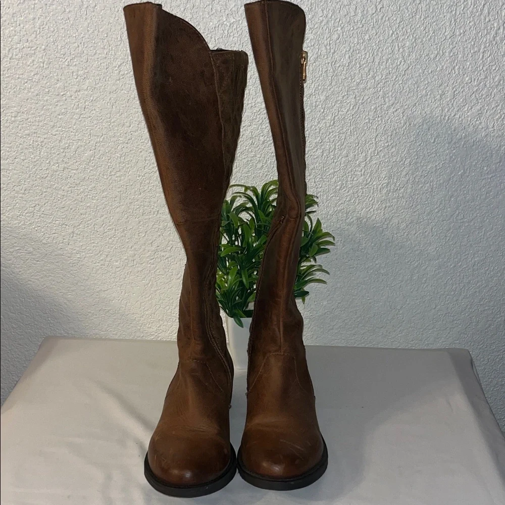Steve Madden Brown Quilted Over the Knee Boots used good condition